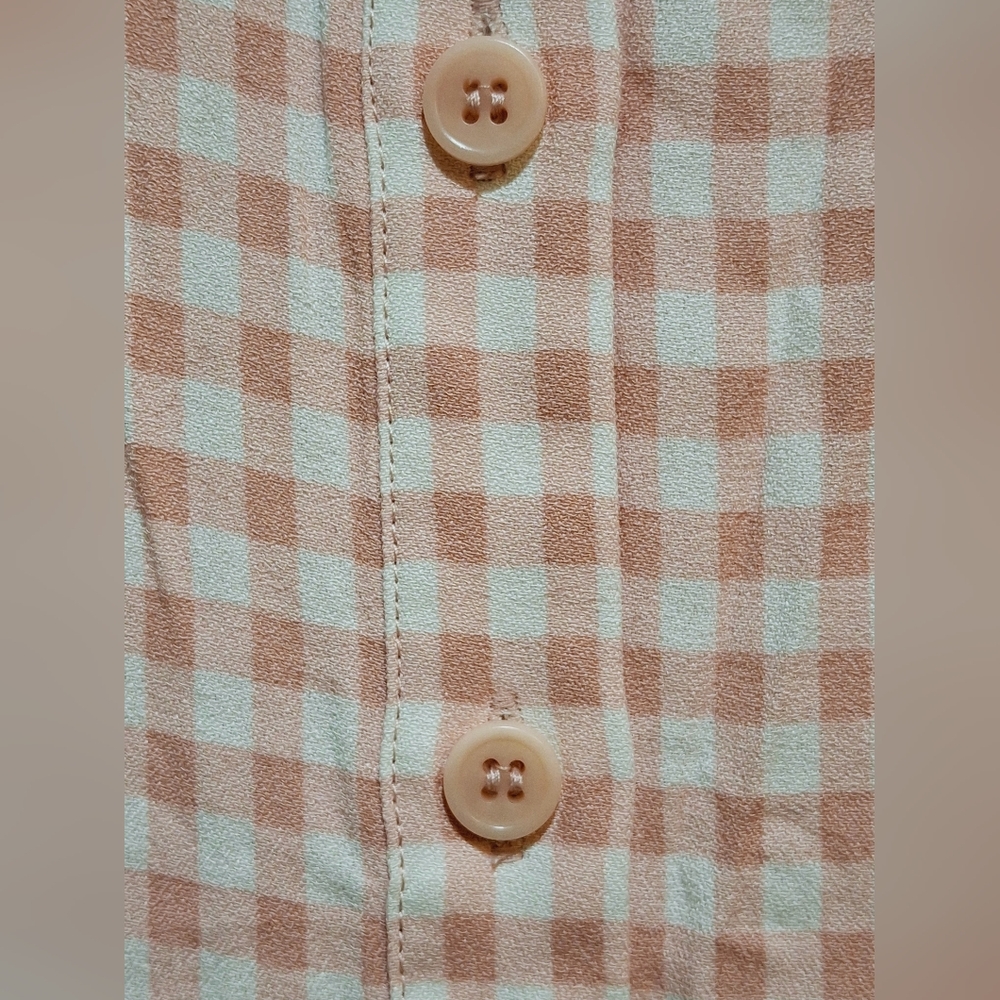 Reformation Wilma gingham dress in blush Pink size 4 NWT - Picture 10 of 10